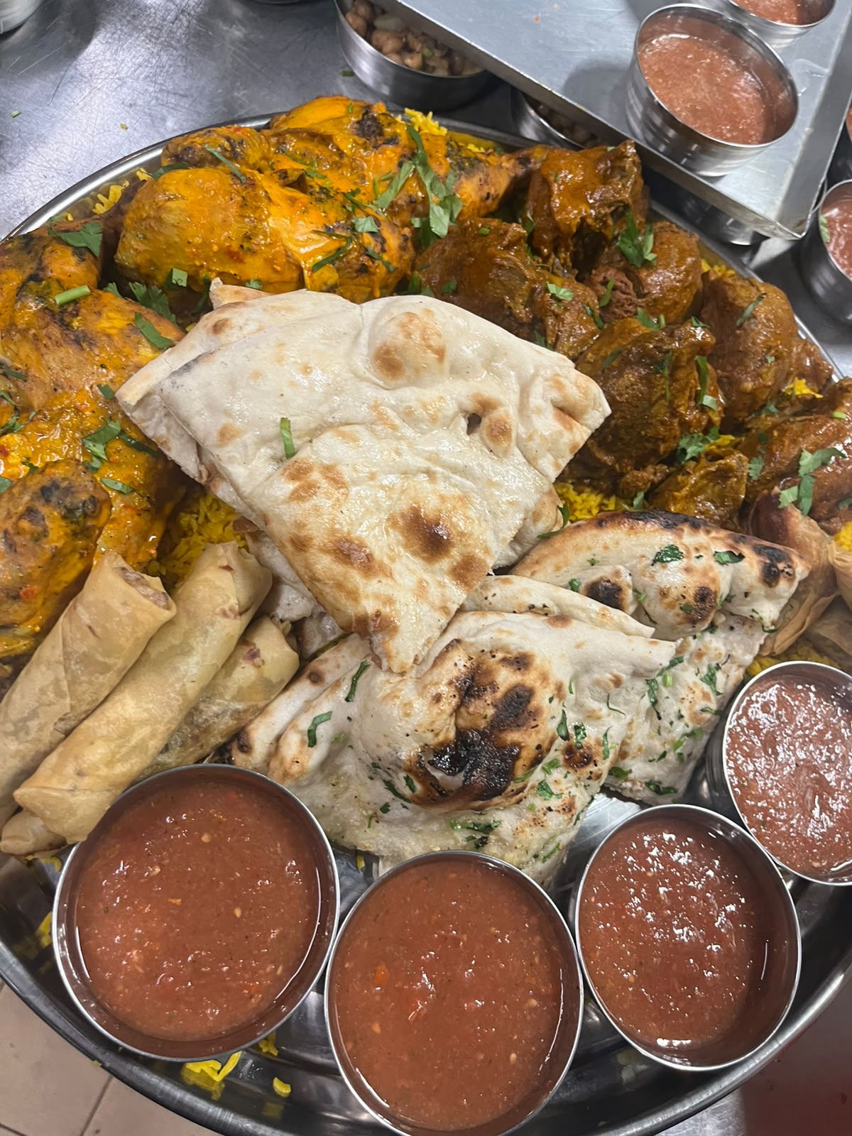 Slow-cooked mandi platter at Zaiqa London
